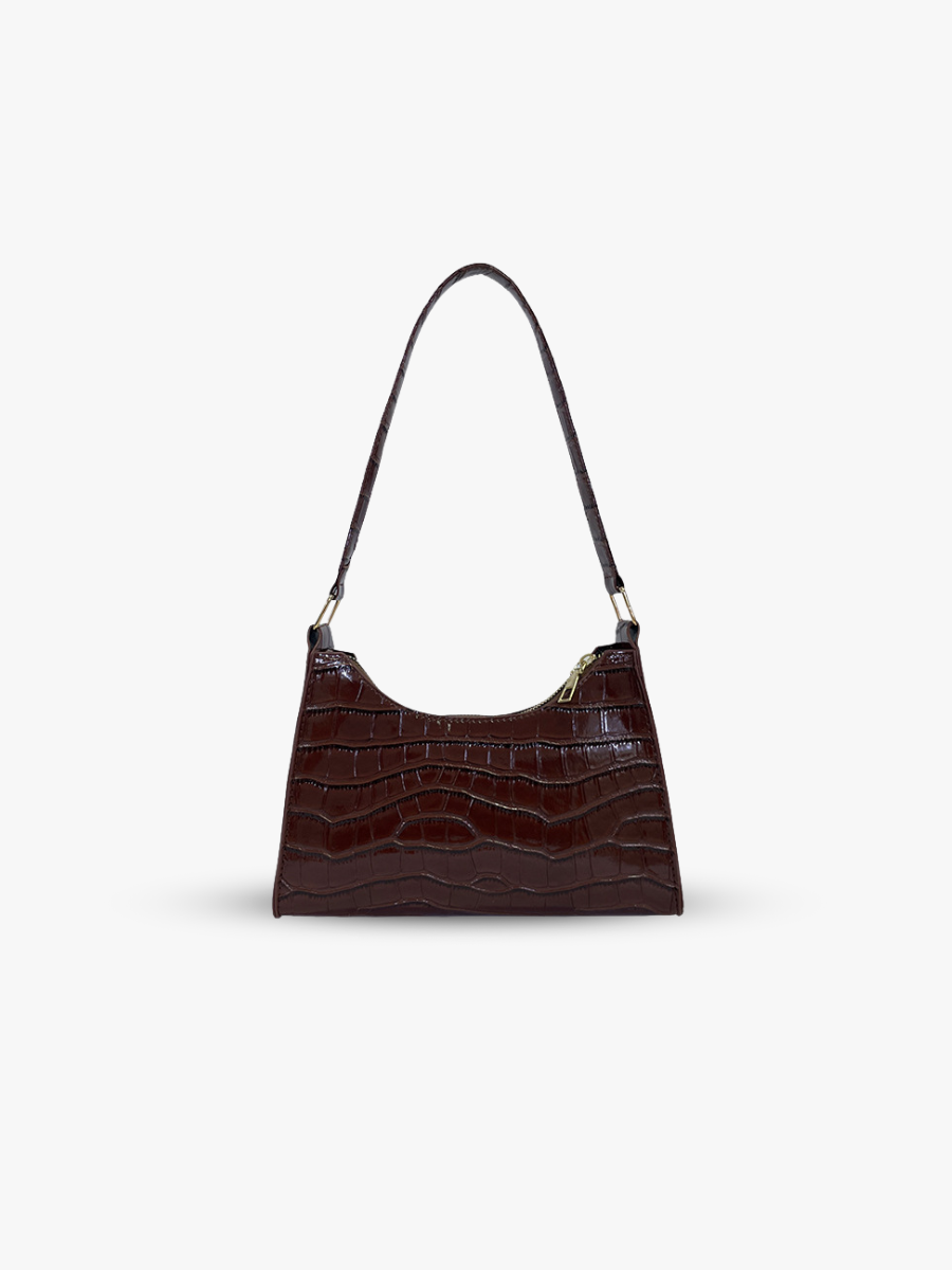 Alligator pattern handbag