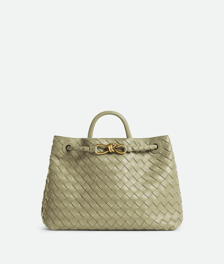 Woven Gold-Knot Tote Bag